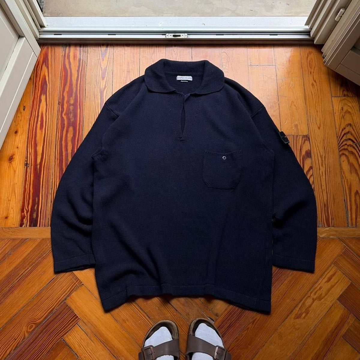 S/S 1997 Stone Island Knitted Jumper Navy XL