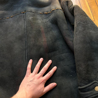 1985 CP Company Duffle Shearling Coat Black XL