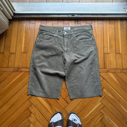 1990s Armani Jeans Corduroy Shorts Khaki 36W