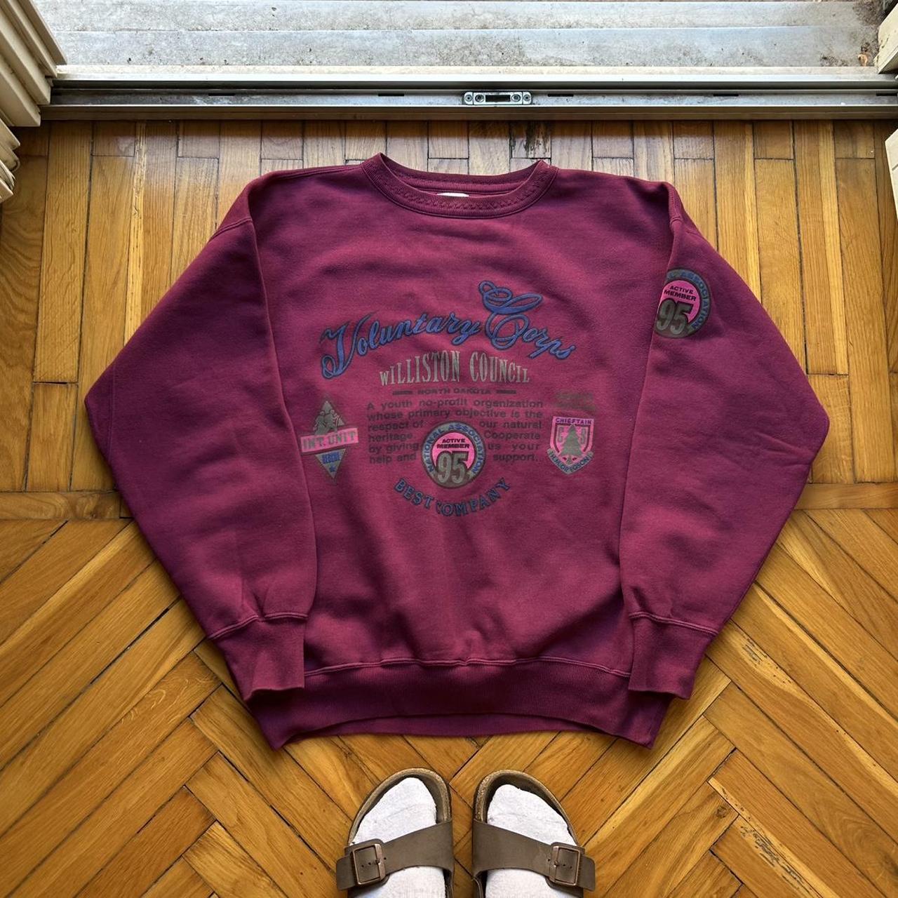 1980s Best Company Sweatshirt Burgundy L