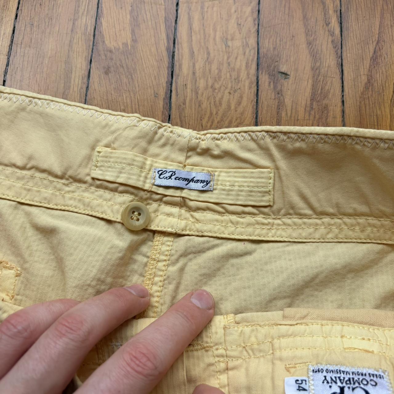 1980s CP Company Belted Shorts Yellow 38W