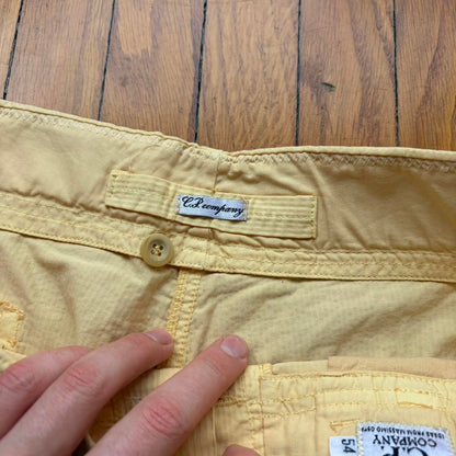 1980s CP Company Belted Shorts Yellow 38W