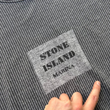 1990s Stone Island Marina Striped T Shirt XXL