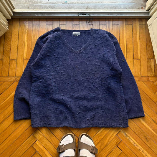 A/W 1996 Stone Island Chenille Knitted Jumper XL