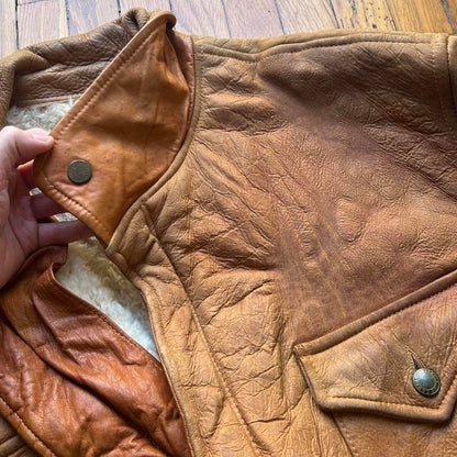 1987 CP Company Leather Shearling Coat L