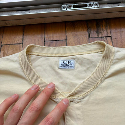1980s CP Company LS Henley T Shirt Cream L