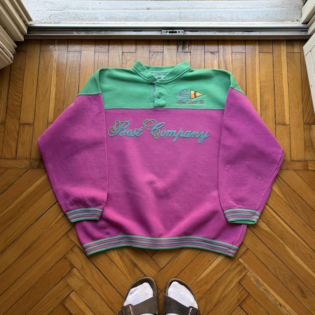 1980s Best Company Sweatshirt Pink L