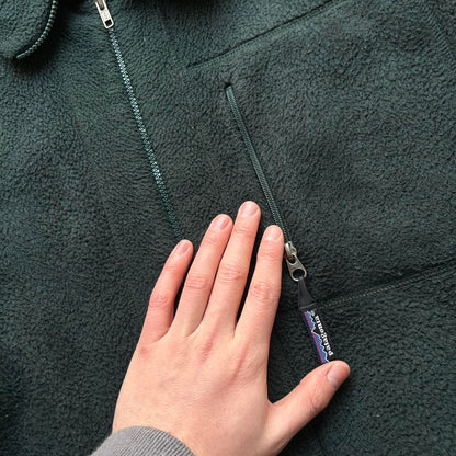 1990s Patagonia Fleece Jacket Green XL