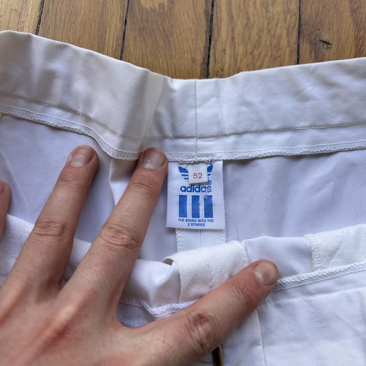 1980s Adidas Originals Tennis Shorts White 34W