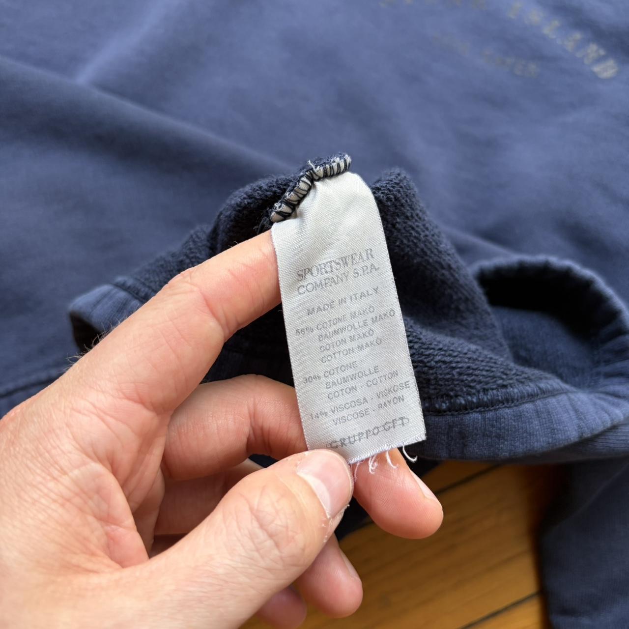 1990s Stone Island Life Safer Q Zip Sweatshirt Navy M
