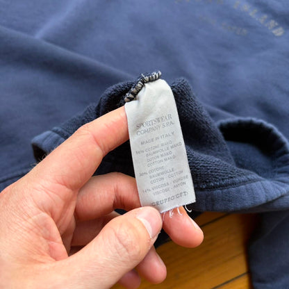 1990s Stone Island Life Safer Q Zip Sweatshirt Navy M