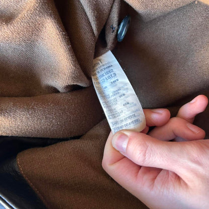 1990s Armani Jeans Leather Coat XL