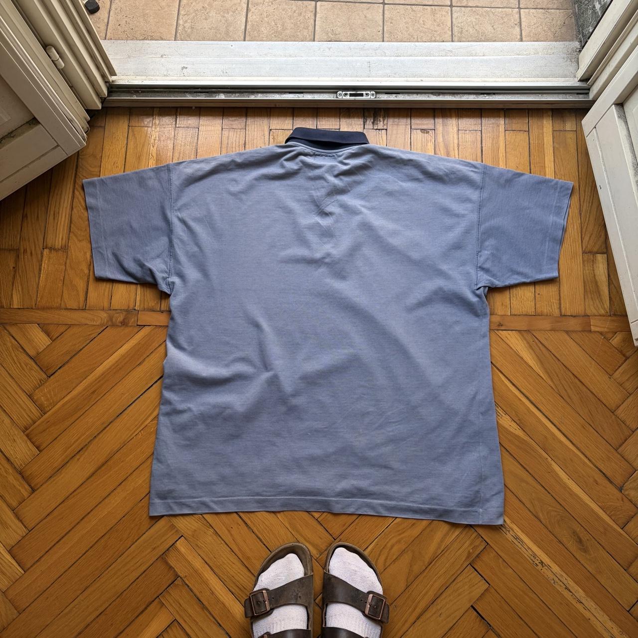 1980s CP Company Polo Shirt Blue XXL