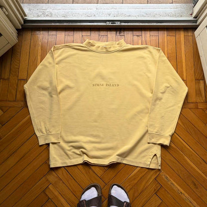 1990s Stone Island LS T Shirt Yellow L