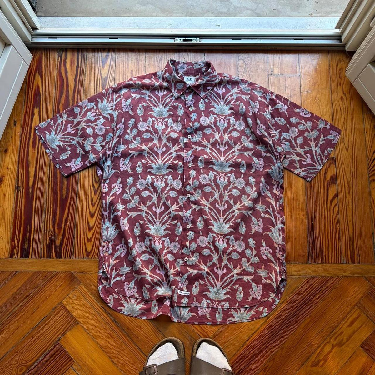 1980s CP Company Floral Shirt M