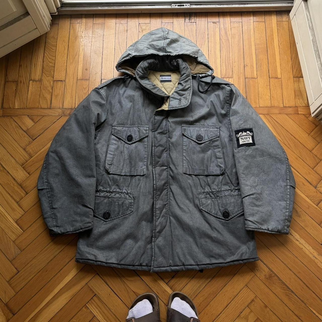 1980s Boneville Navy Arctic Coat Grey XL