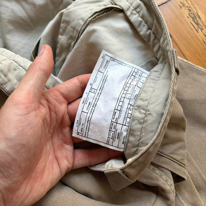 2000s Armani Collezioni Cargo Trousers Beige 34W 30L