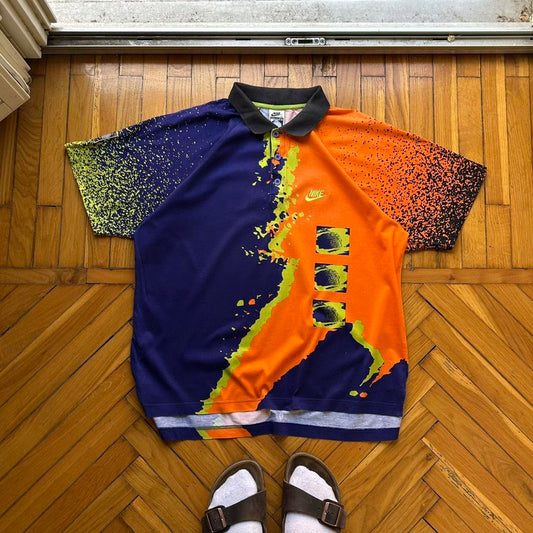 1990s Nike Challenge Court Polo Shirt M