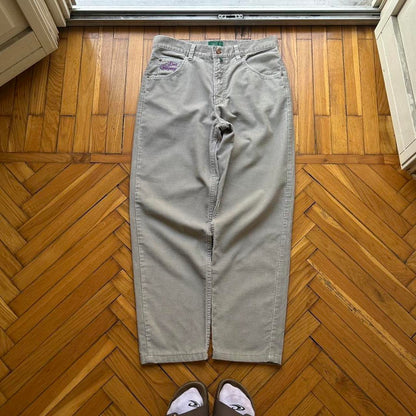 1980s Best Company Corduroy Trousers Grey 32W 30L