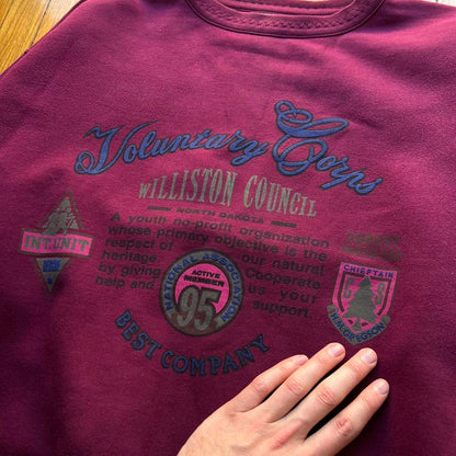 1980s Best Company Sweatshirt Burgundy L