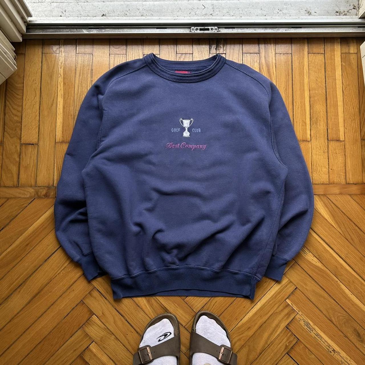 1990s Best Company Golf Club Sweatshirt Navy XL