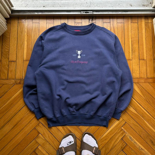 1990s Best Company Golf Club Sweatshirt Navy XL