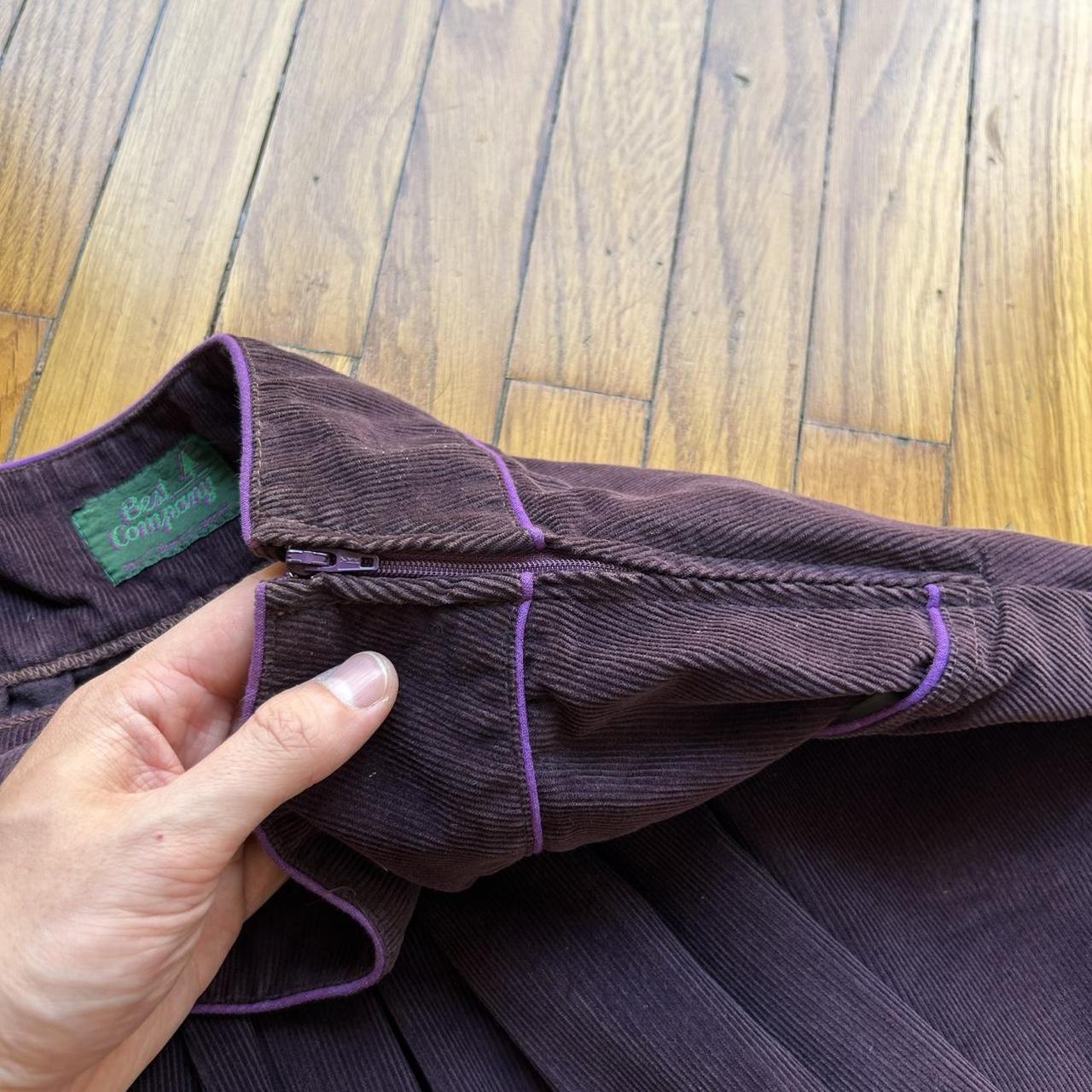 1980s Best Company Corduroy Skirt Purple Women's 26W