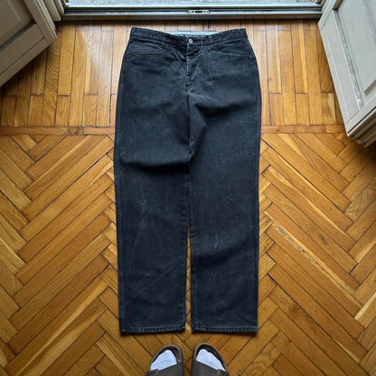 1990s Armani Jeans Trousers Black 38W 34L