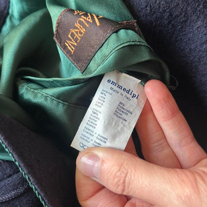 1980s Yves Saint Laurent Trench Coat Navy XXL