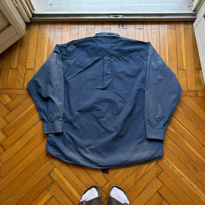 2000s Burberry Shirt Navy DAMAGED L