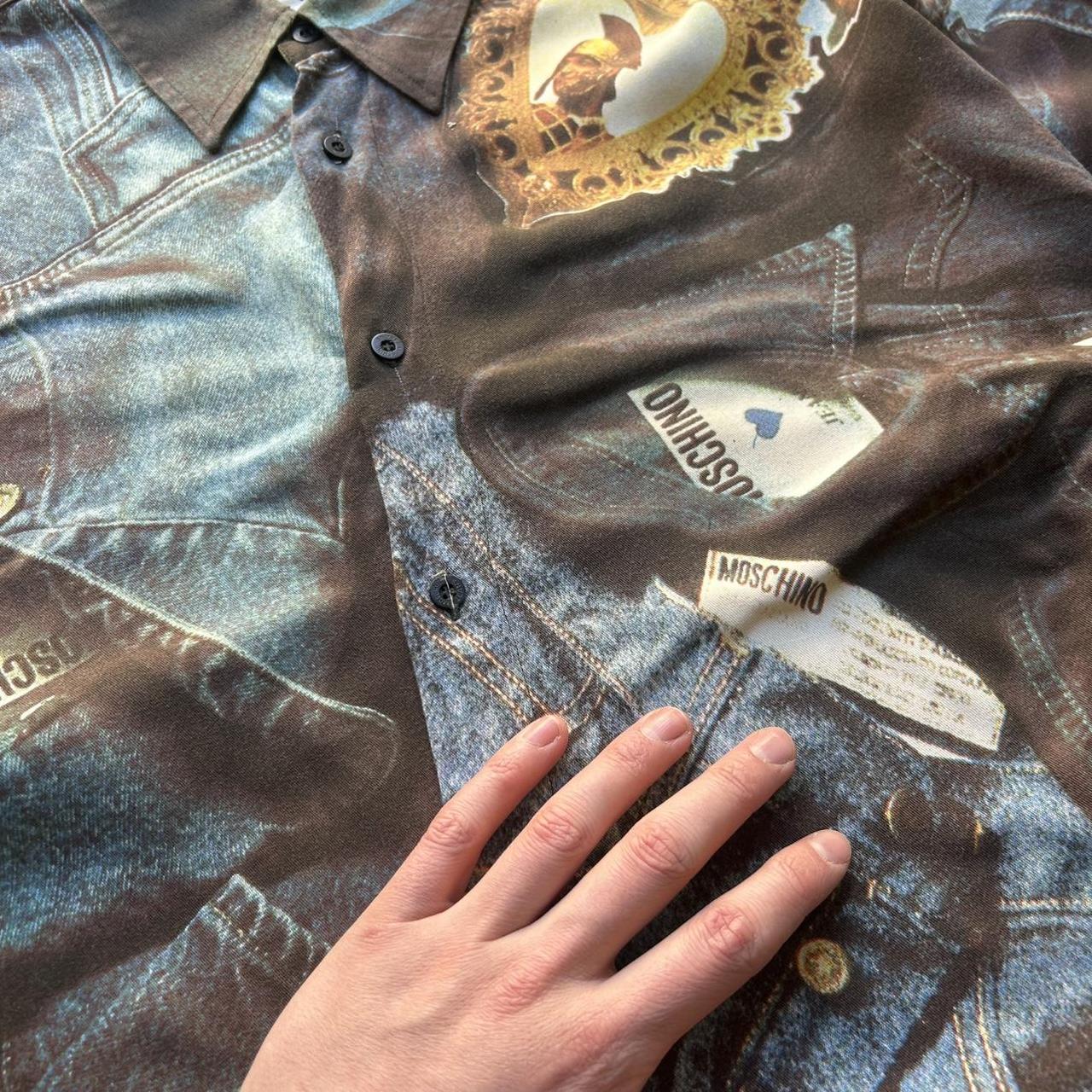 1990s Moschino Jeans Print Shirt XL