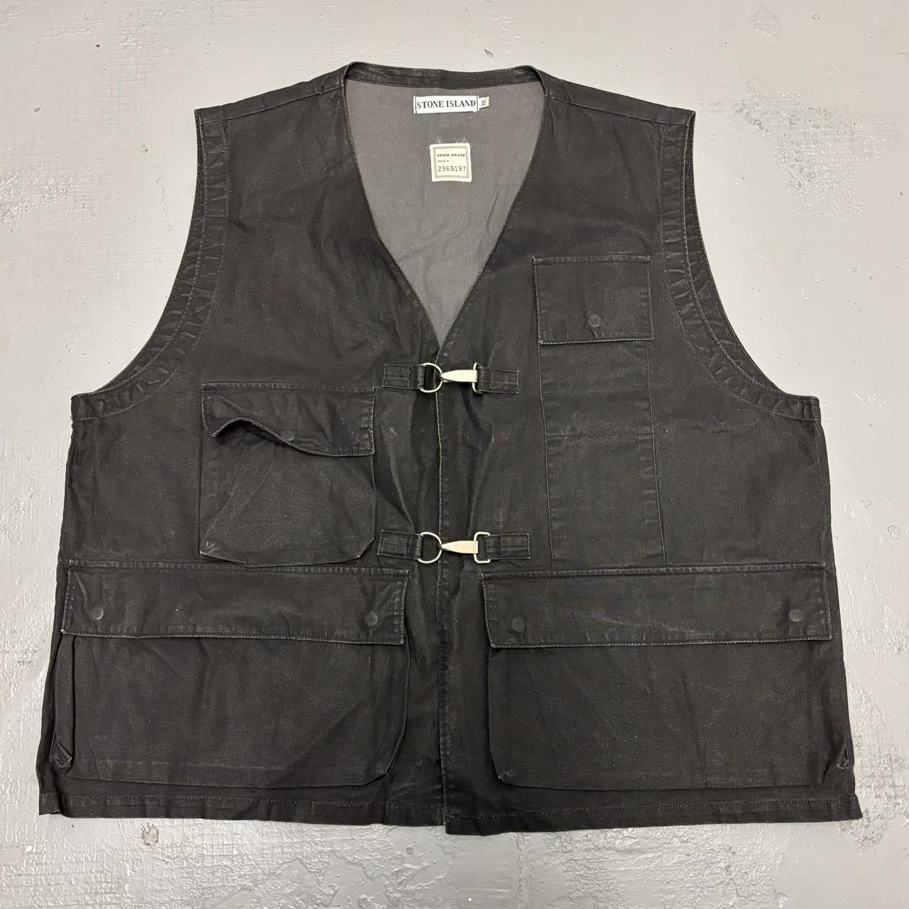 1990s Stone Island Reflective Vest XXL