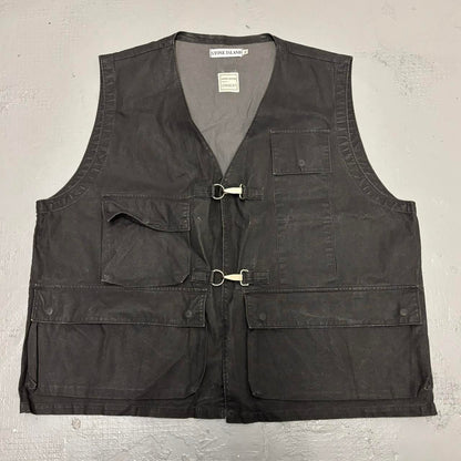 1990s Stone Island Reflective Vest XXL