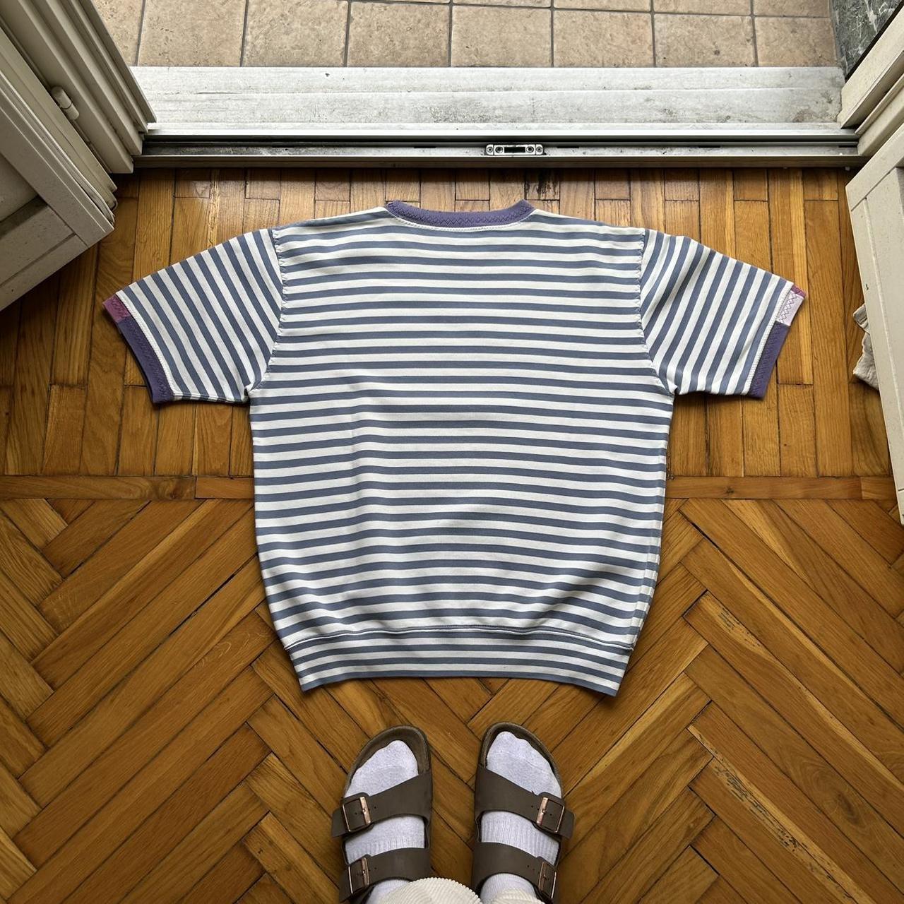 1980s Best Company SS Sweatshirt Striped L