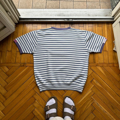 1980s Best Company SS Sweatshirt Striped L