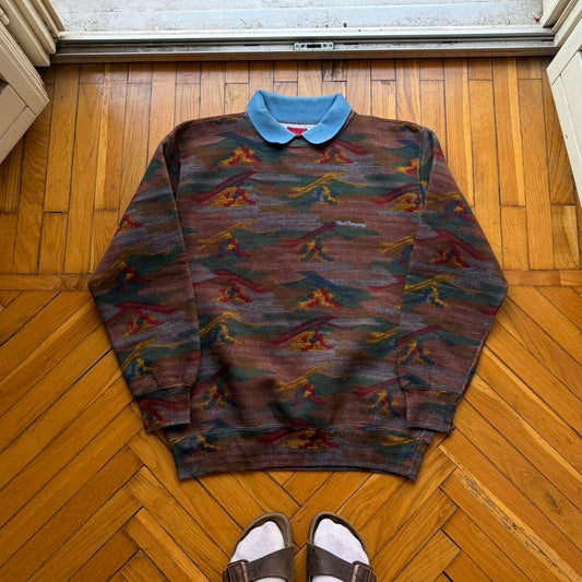 1990s Best Company Pattern Sweatshirt M