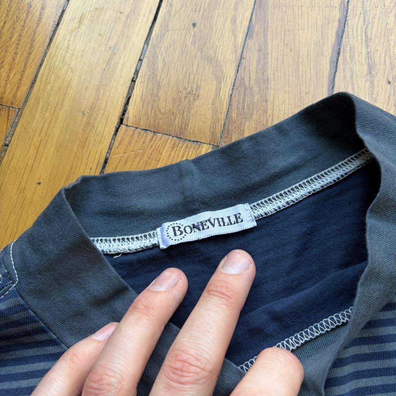 1989 Boneville Navy Arctic Striped T Shirt L
