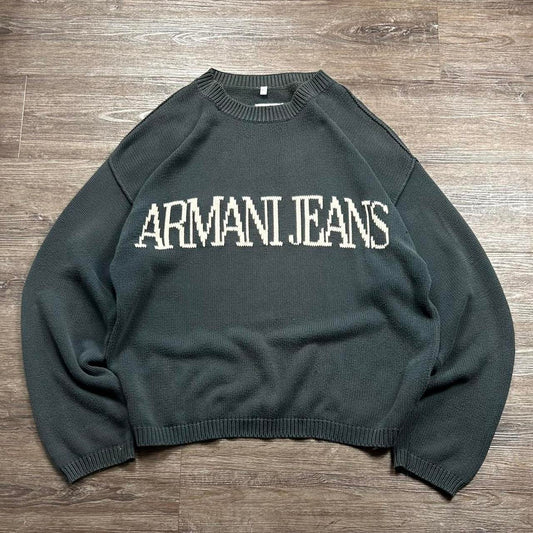 Vintage Armani Knitted Jumper XL