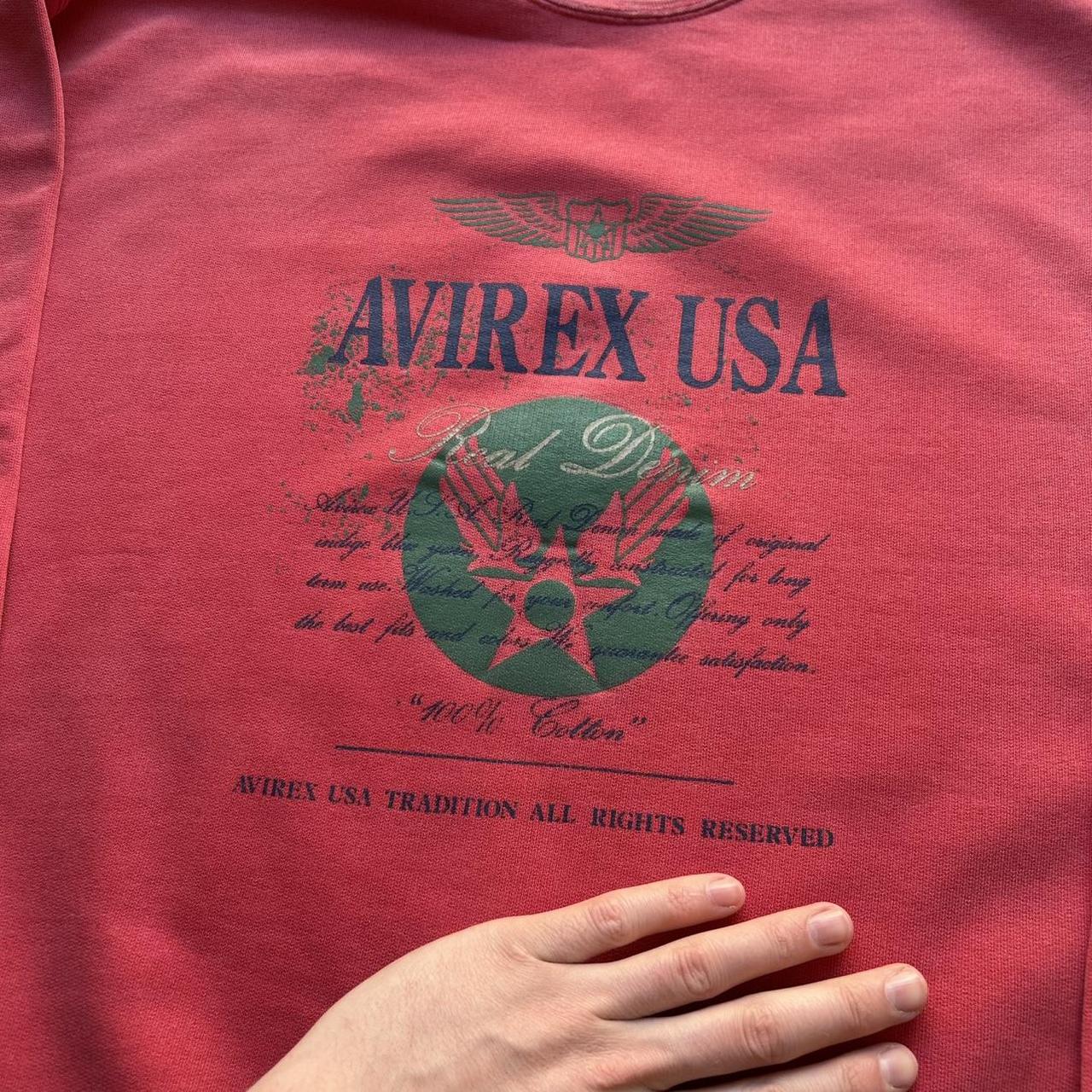 1990s Avirex USA Sweatshirt Red M