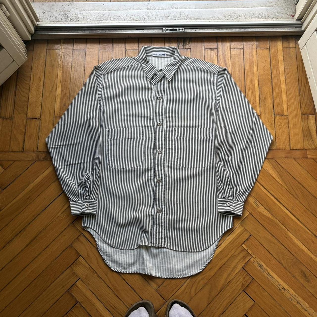 1980s Stone Island Striped Shirt S