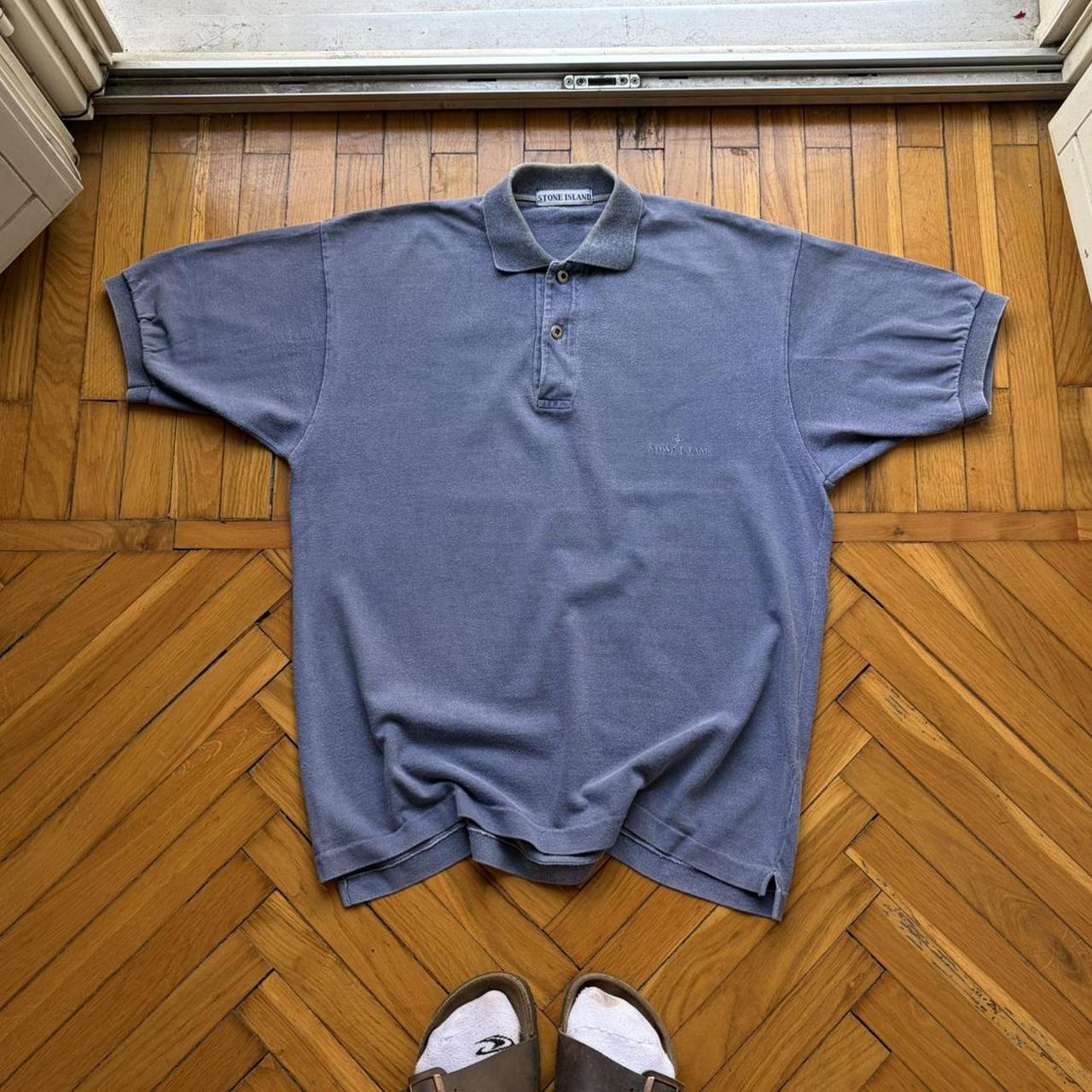 1980s Stone Island Polo Shirt Navy M