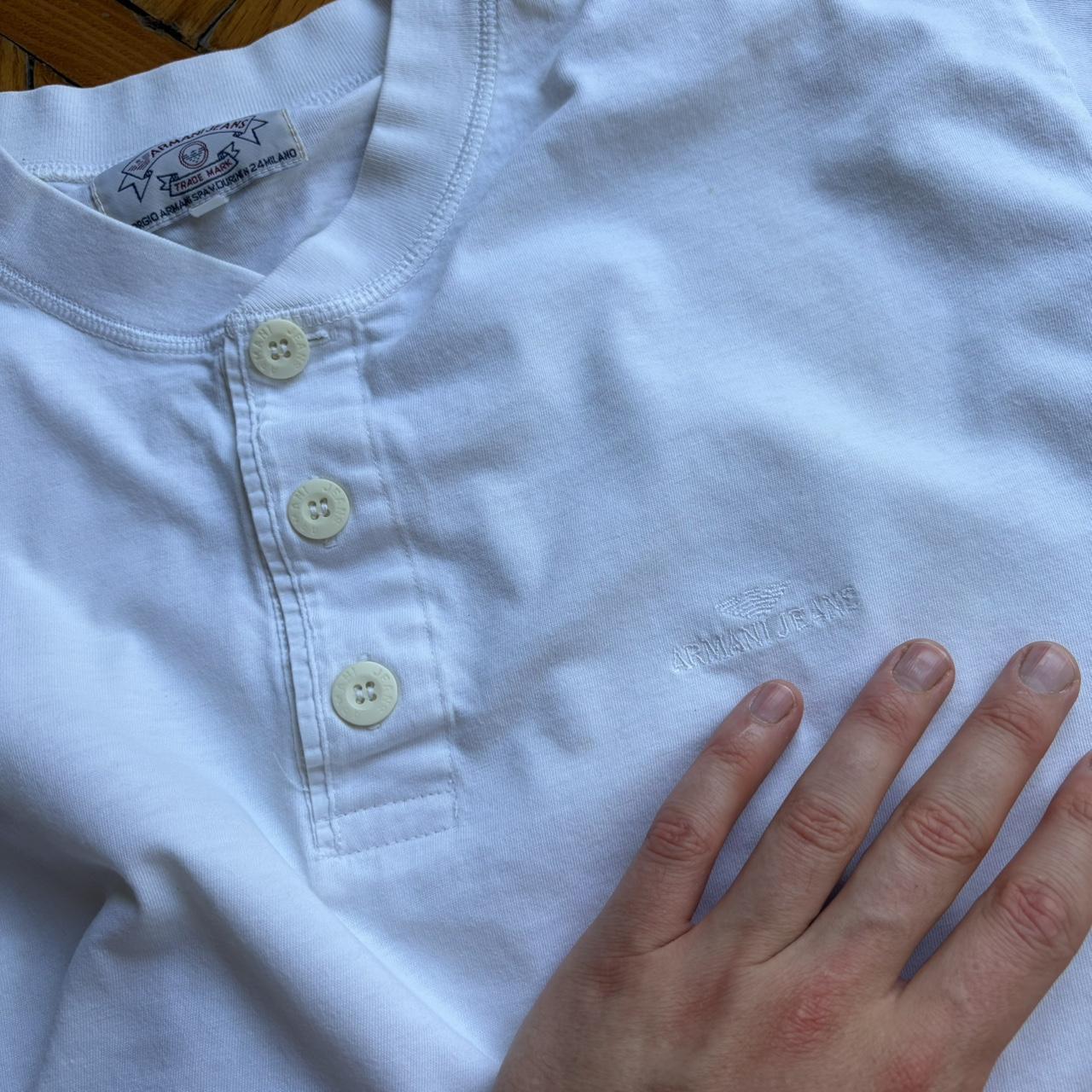 1990s Armani Jeans T Shirt White M