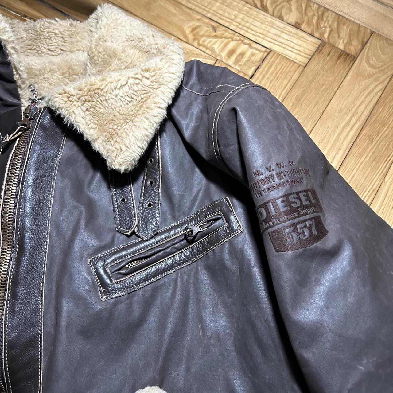 1990s Diesel Aviator Jacket Brown XXL