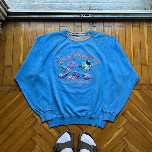 1990s Best Company Sweatshirt Blue S