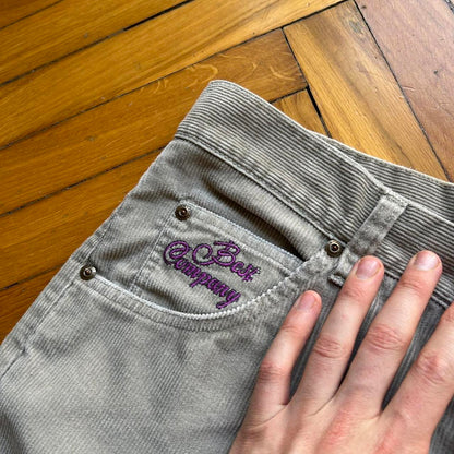 1980s Best Company Corduroy Trousers Grey 32W 30L