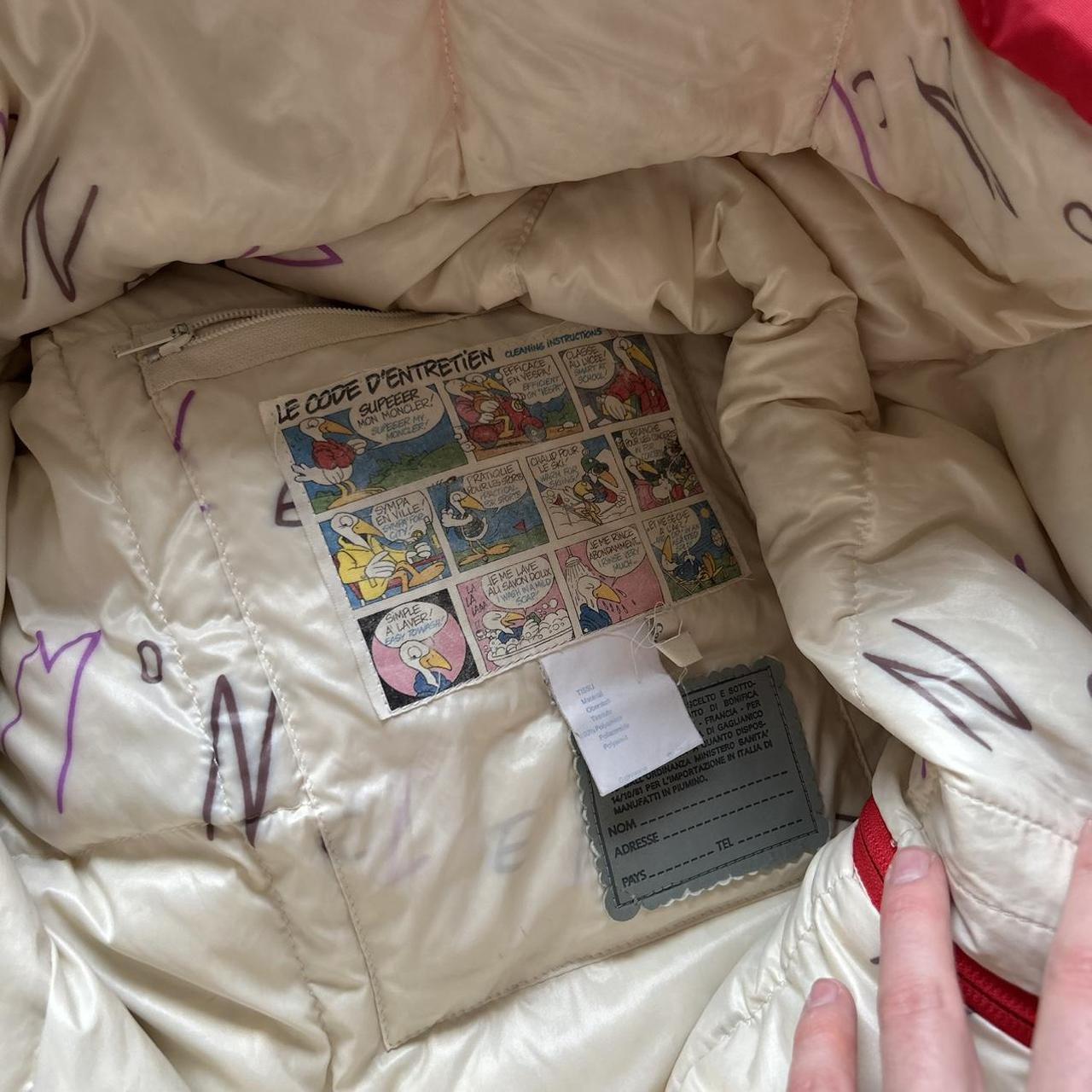 1980s Moncler Grenoble Down Jacket Red XXL