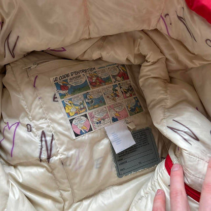 1980s Moncler Grenoble Down Jacket Red XXL