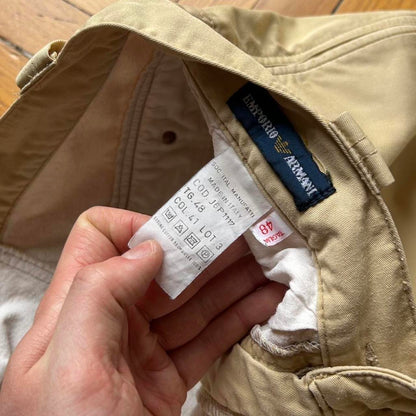 1980s Emporio Armani Trousers Tan 32W 32L