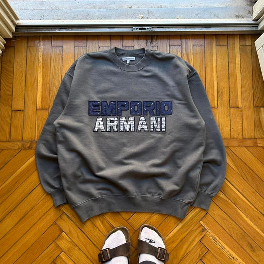 1990s Emporio Armani Sweatshirt Khaki L