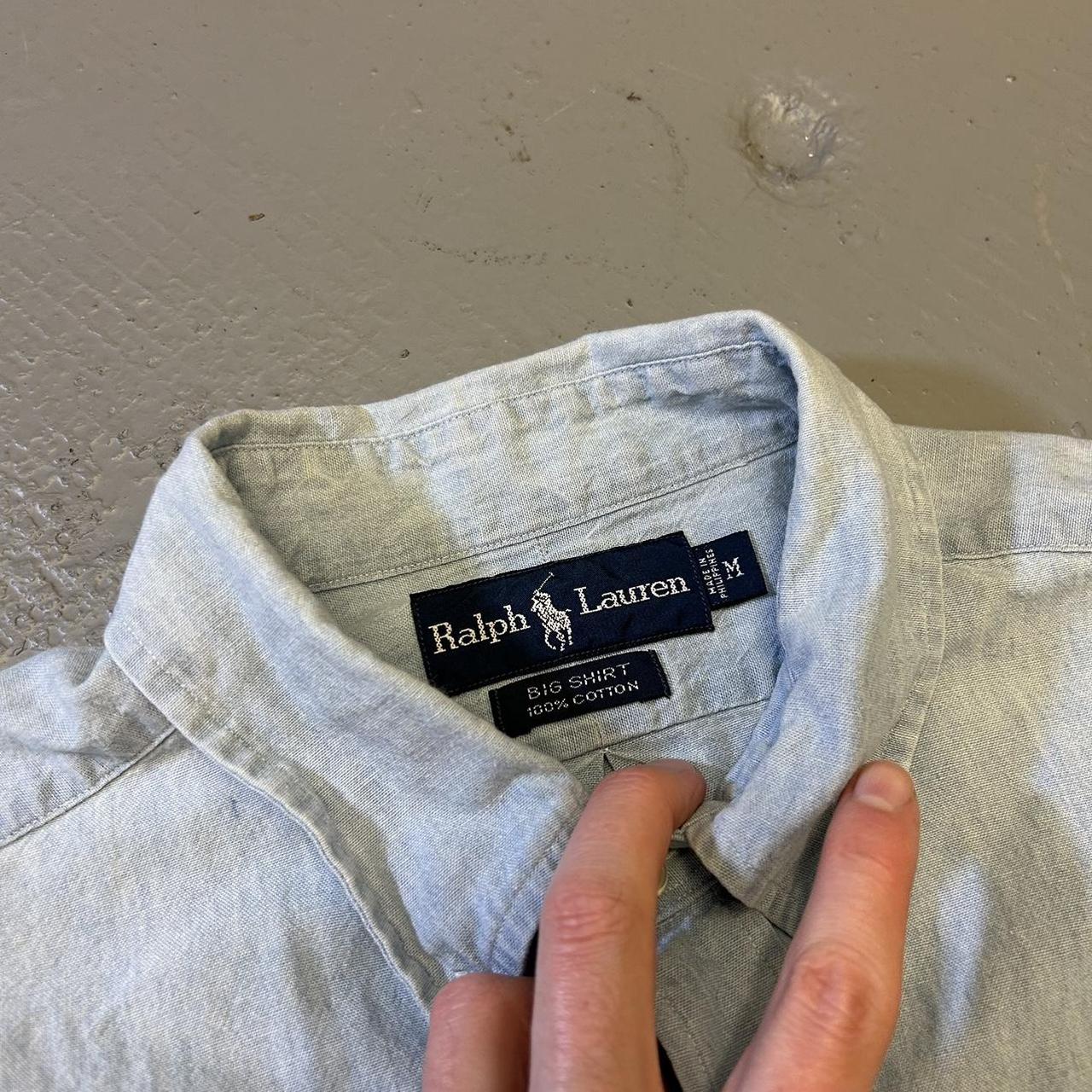 1990s Ralph Lauren Shirt Blue XL